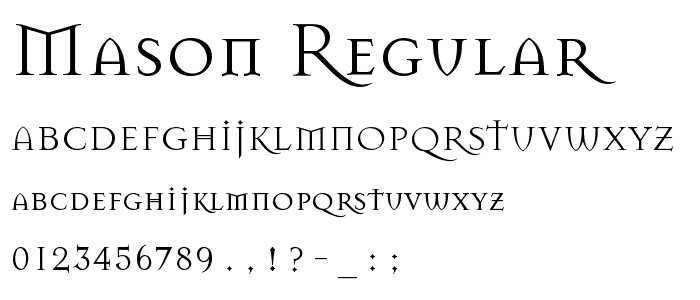 Mason Regular font